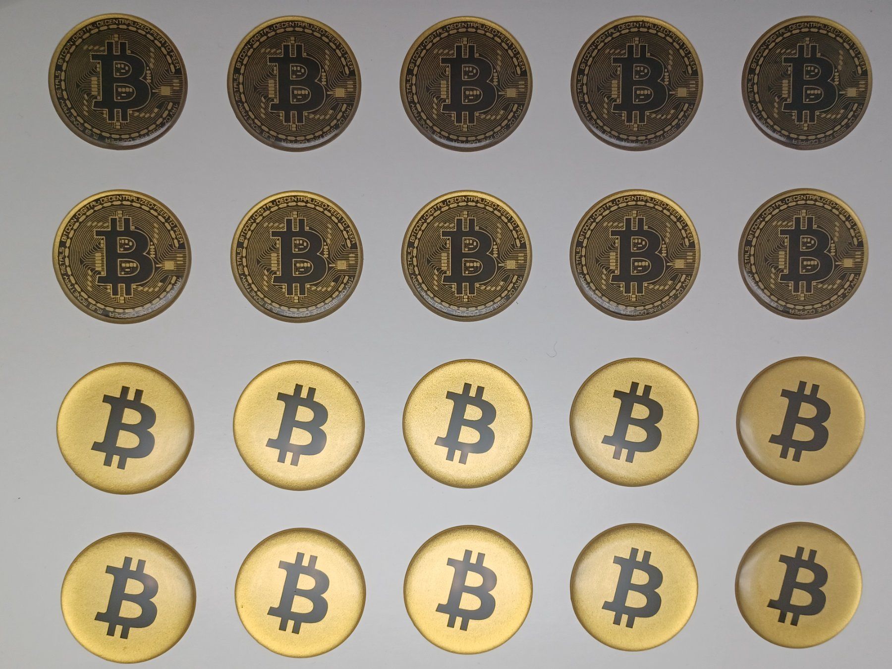 Aufkleber: Bitcoin Sticker  3D Effekt / 20 Stück BTC / 3,5 cm – Neu und originalverpackt aus Turbenthal von enjak 1