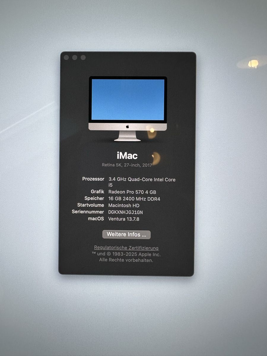 Apple PC: iMac Retina 5k 27 Zoll 2017 – Usato da Zürich venduto da Andris.b.k 2