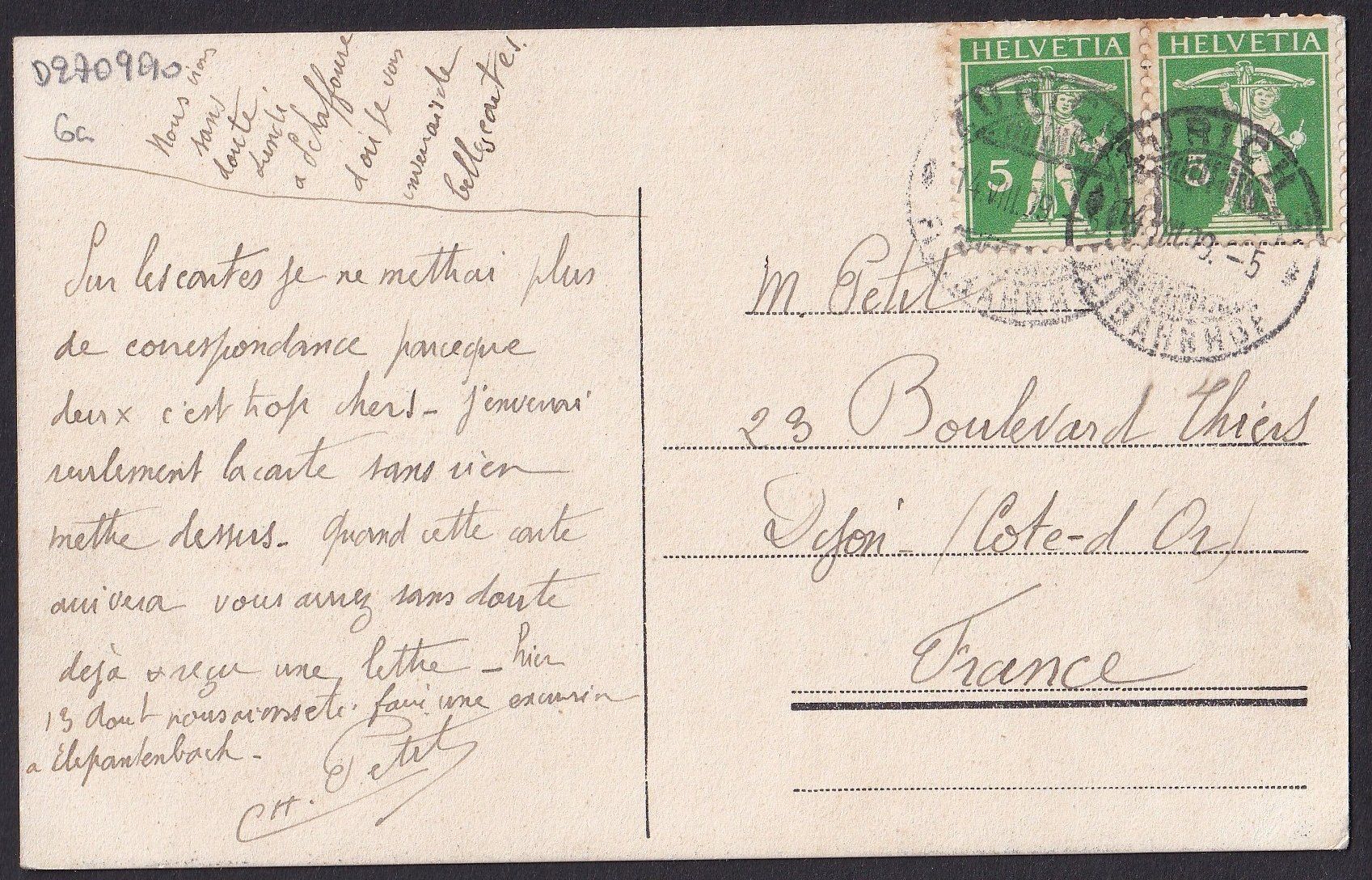 Cartes postales: Zürich mit Dampfschwalbe – D'occasion à Olten par clotaldi 1