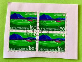 Briefmarken aus Liechtenstein 4 er Block mit Papier 