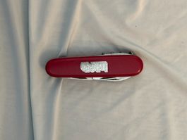 Taschenmesser Victorinox rot mit Werbeaufdruck gebraucht
