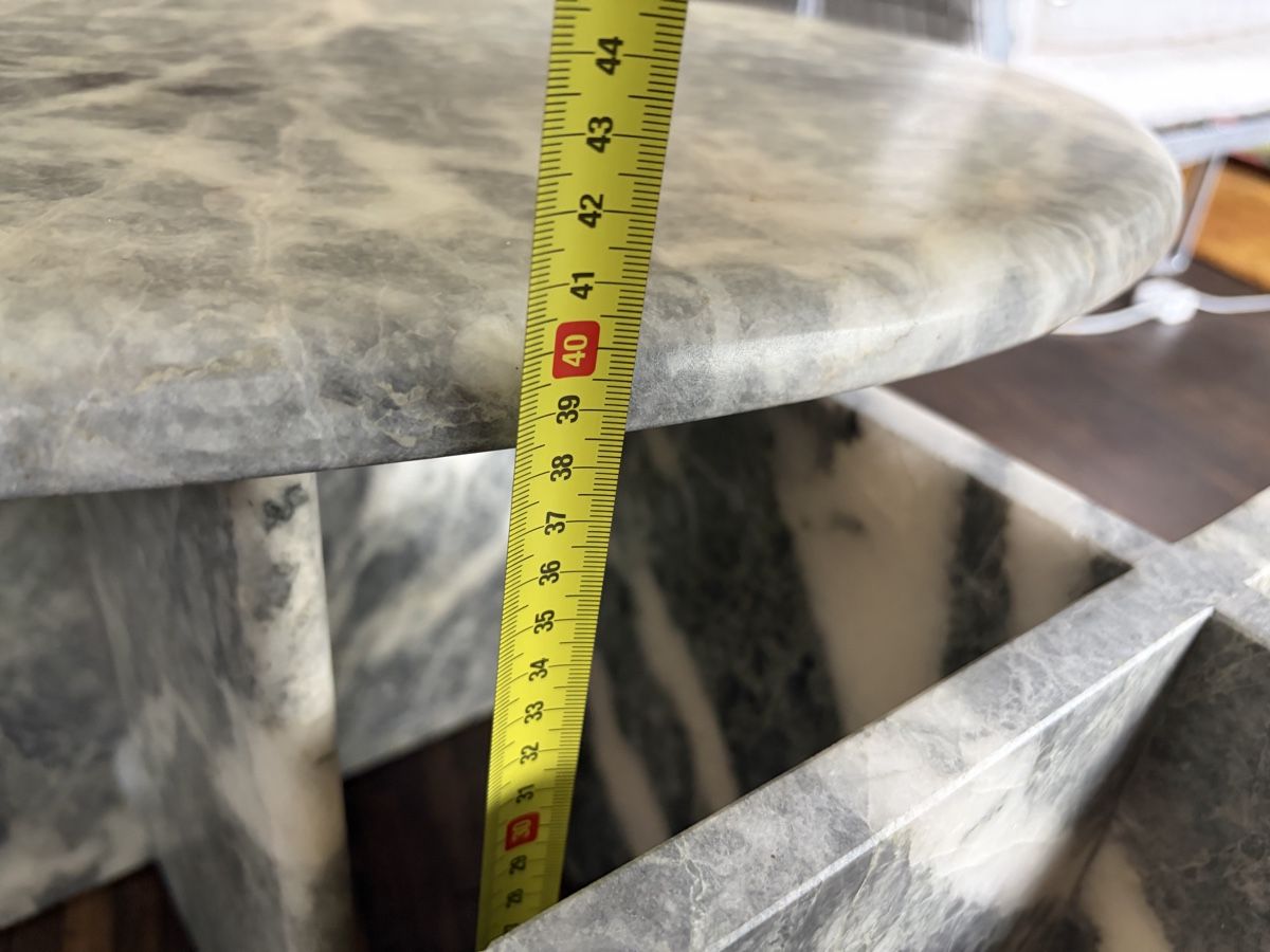 Tavoli: Marble Coffee Table Oval Grey White Marble Stone – Usato da Zürich venduto da wut_25df 6