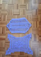 2 napperons au crochet lilas/2 lila gehäkelte Deckchen