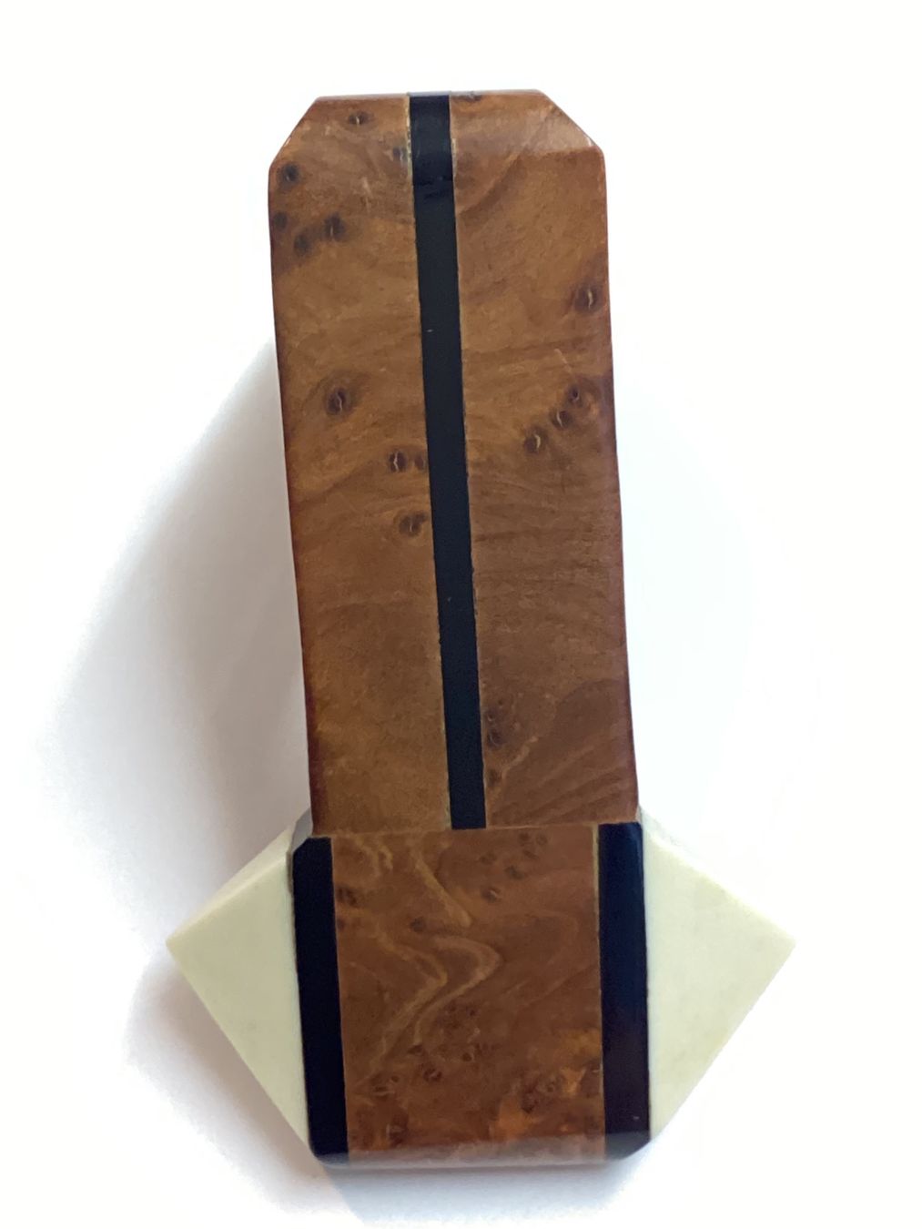 Spille & Fermagli: Art-Deco Clip-Brosche, Bakelit, Thujaholz, Designerstück – Usato da Eglisau venduto da mar_5rn2