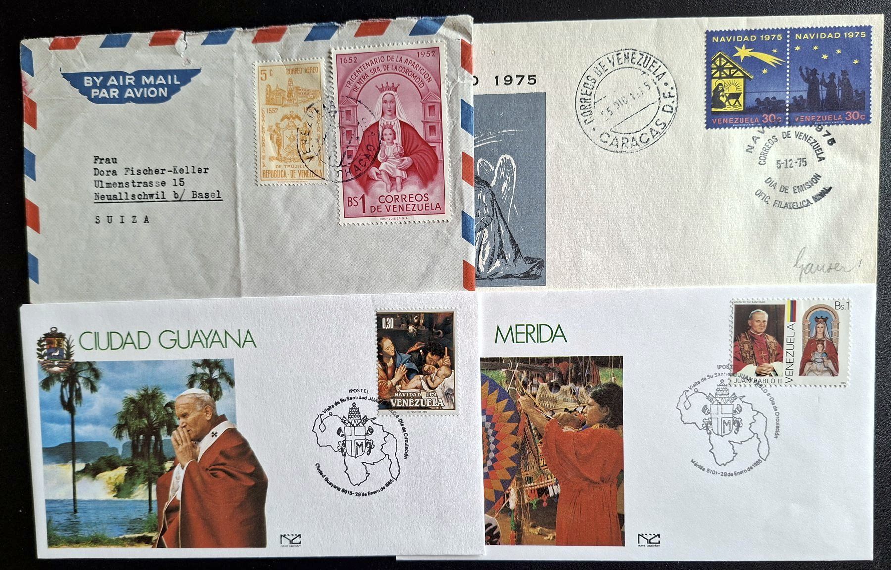 Tutti i francobolli: Venezuela Weihnachtsblocks/Marken ** u gest – Usato da Basel venduto da Pfefferschootte 2