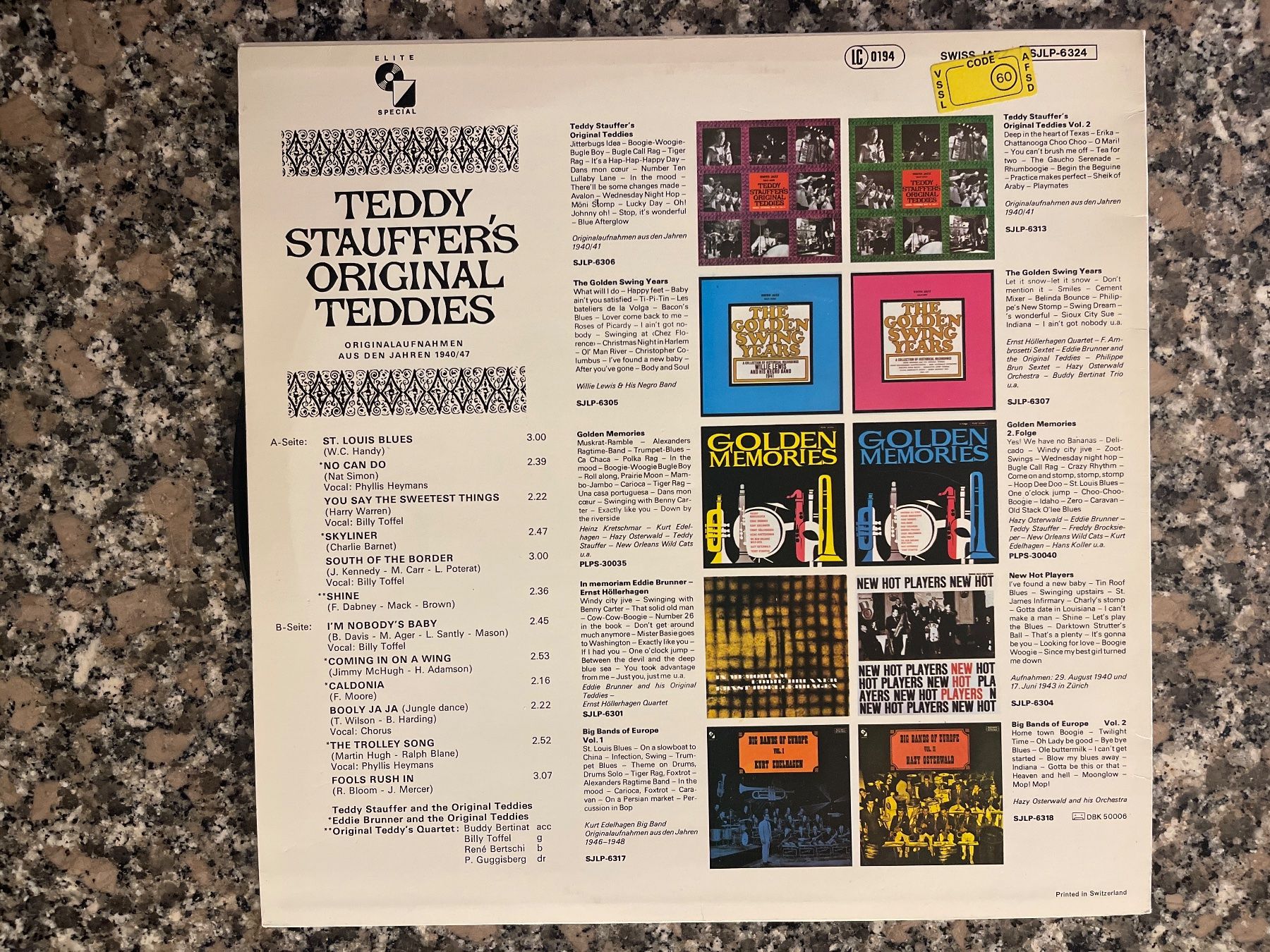 Dischi in vinile: A69/Teddy Stauffer - Original Teddies Vol. 3! – Usato da Frutigen venduto da Philippe_jsp 1