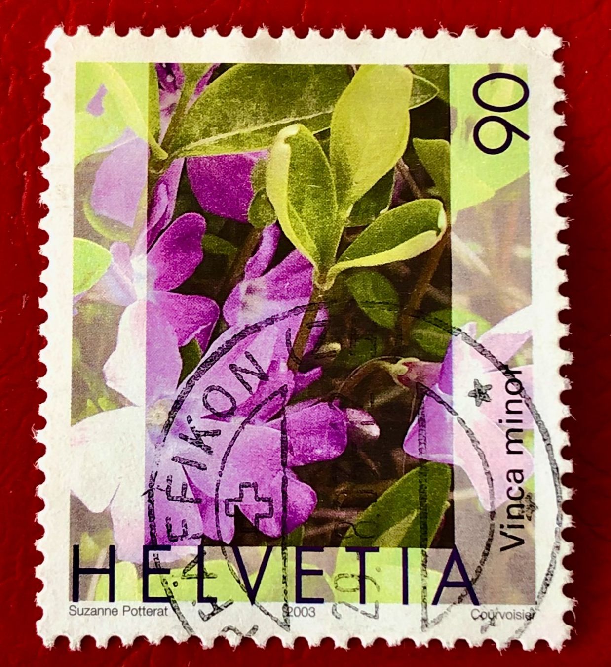 Alle Briefmarken: Nr.1074 Gemeines Flora,Immmergrün GESTEMPELT 2003     – Gebraucht aus Aarau von Billa007