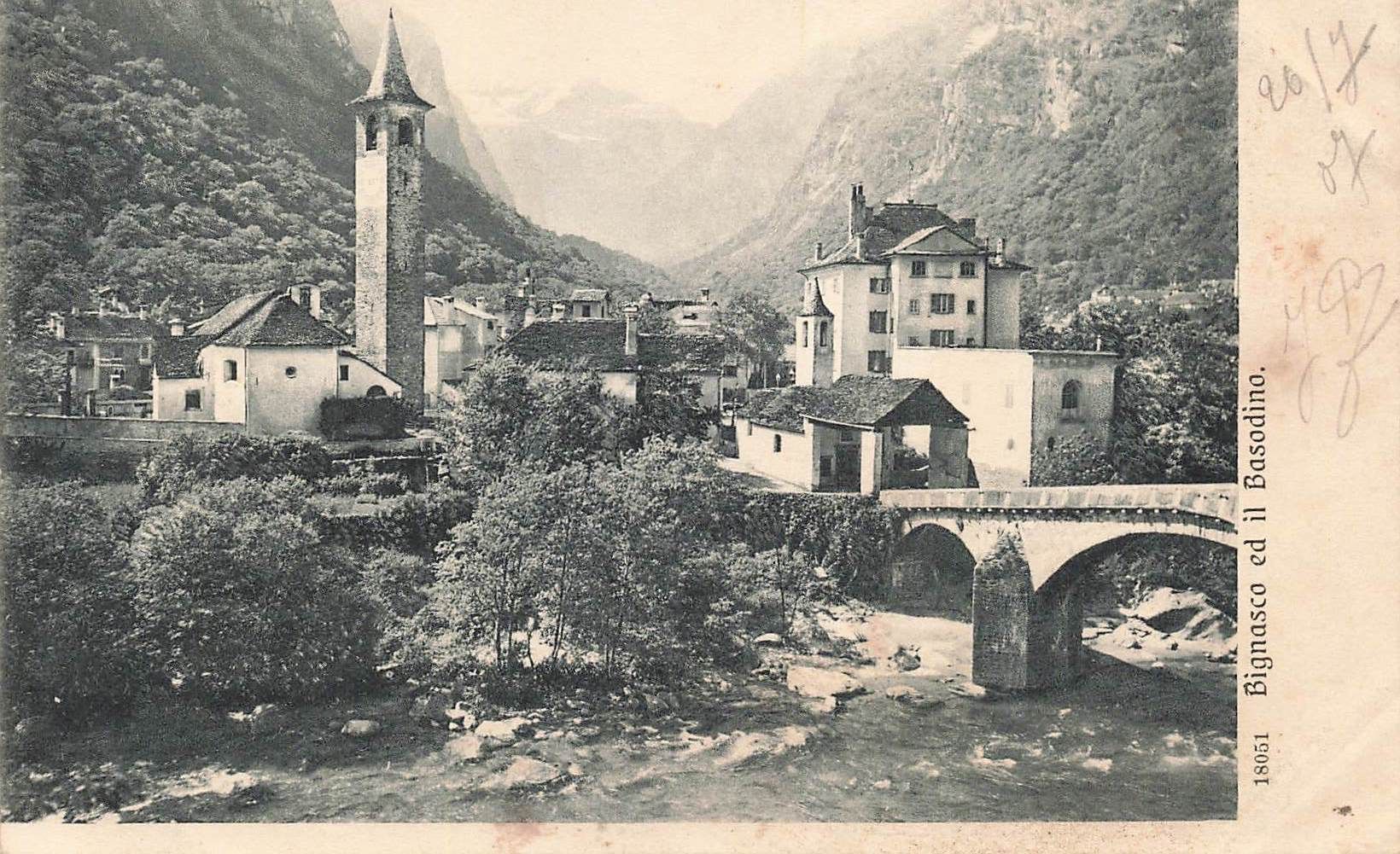 Cartoline postali: Bignasco ed il Basodino Valle Maggia – Usato da Biasca venduto da Blenio71
