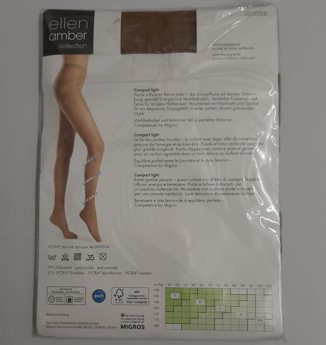 Ellen Amber Calze & Collant: Ellen Amber Compact Light Strumpfhose 40den Gr.XXL Bronze – Nuovo e nell'imballaggio originale da Amriswil venduto da Celini3 1