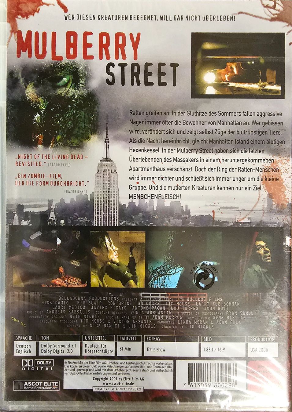 Alle DVDs: Mulberry Street – Neu und originalverpackt aus Wahlen b. Laufen von Cg10 1