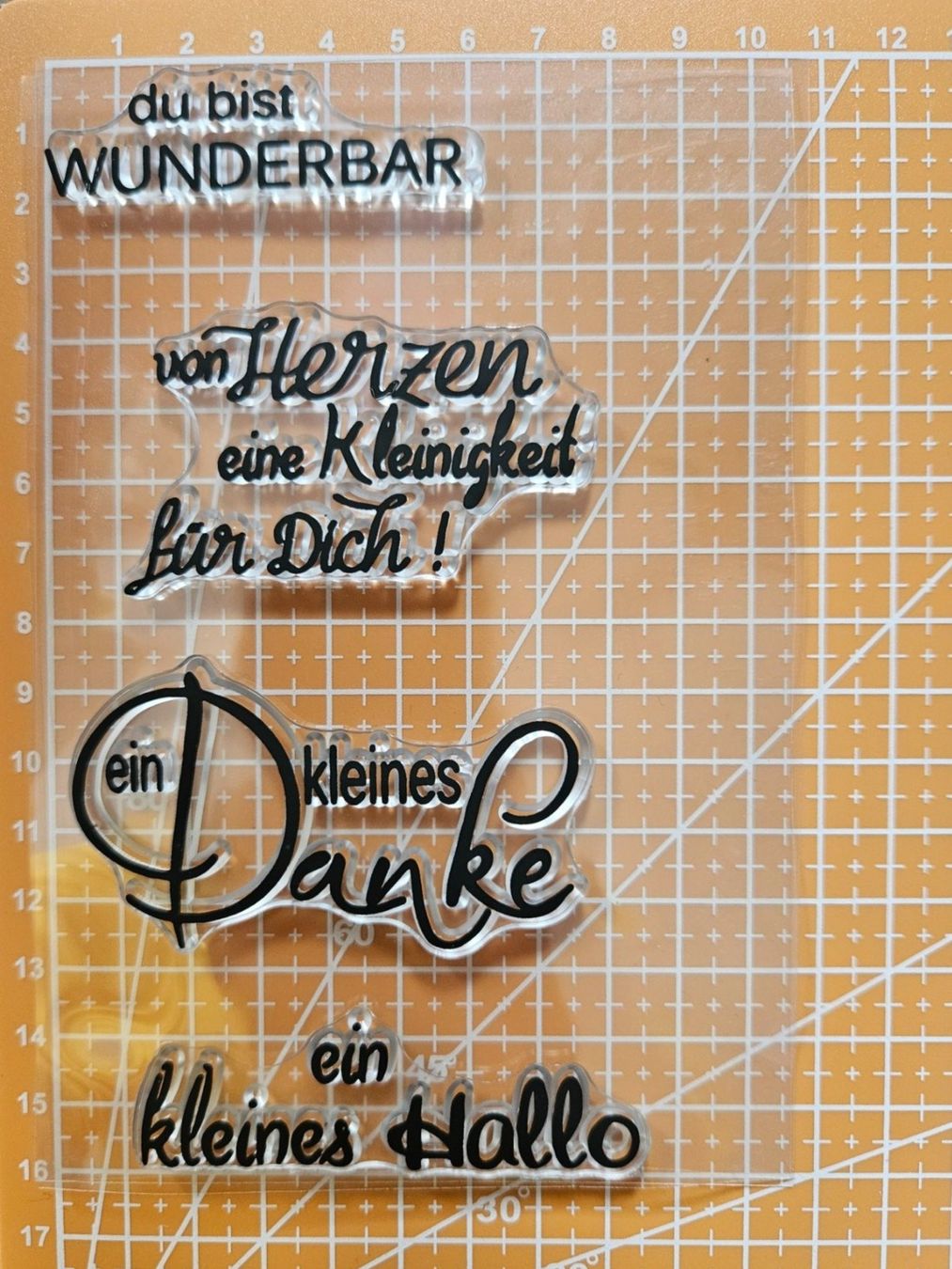 Timbri: Silikonstempel Nr.771, Danke, diverse Texte – Nuovo e nell'imballaggio originale da Gretzenbach venduto da Fliegepilz56 1