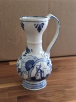 Kanne Delfter Blau handbemalt Keramik 14 cm guter Zustand