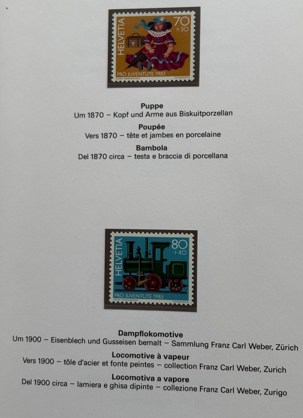 Tutti i francobolli: PRO JUVENTUTE BÜCHLEIN 1983-1986 – Usato da Ostermundigen venduto da Wyatt-Earp 3