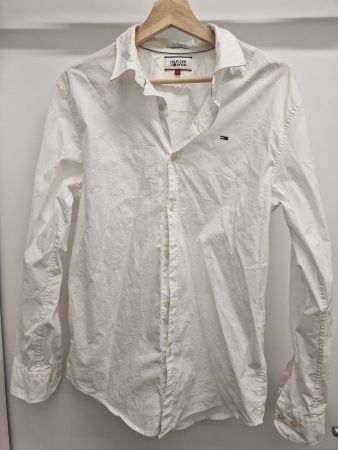 Hemd Hilfiger Denim weiss Slim Fit Grösse L gebraucht