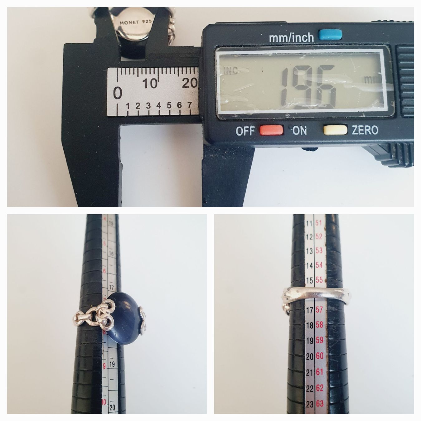 Anelli: Monet Vintage Ring, Silber 925, Schwarz, Grösse 19.6 mm – Usato da Kreuzlingen venduto da Wunderkiste123 9