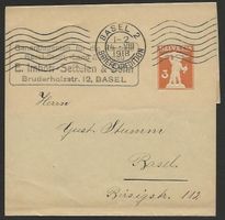 1918  3 Rp. Streifband von Basel