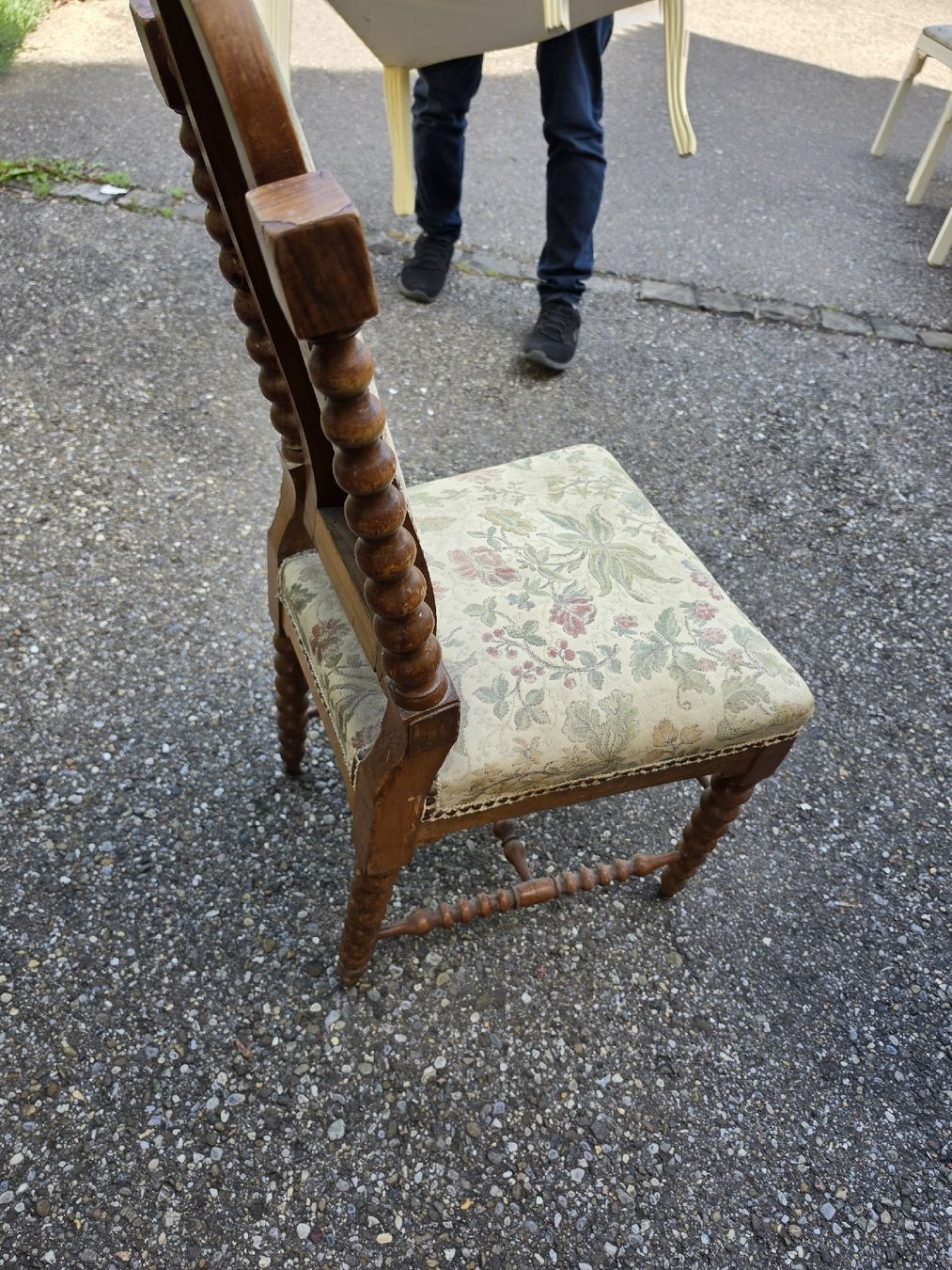 Stühle: Antiker Stuhl mit Blumemuster - Vintage Hingucker! – Gebraucht aus Mettlen von elios0888 5