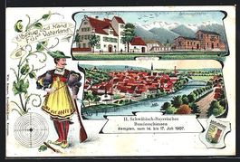 Litho Ganzsache Bayern PP15C137: Kempten