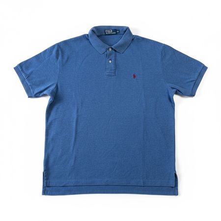 Polo Ralph Lauren Bleu logo brodé rouge - Taille XL