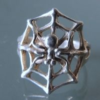 Spinne Silber 925 Fingerring Gr. 49