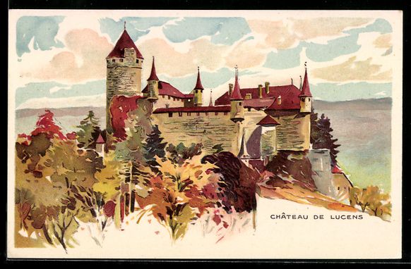 Ansichtskarten: AK Lucens, Chateau – Gebraucht aus Berlin von bartko-reher