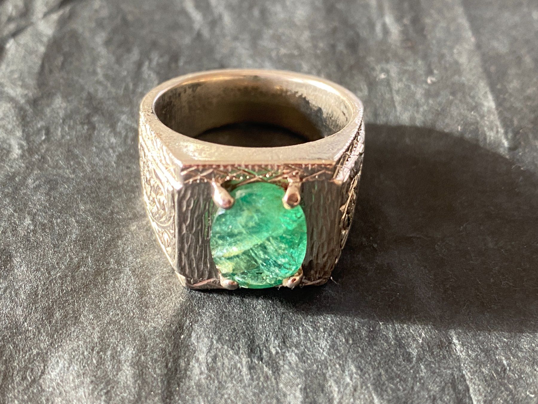 Anelli: Handmade - 925 Silber - Ring - 3.40 ct Smaragd – Usato da Birsfelden venduto da edw_2mjn