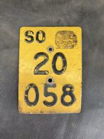 Nummernschild SO 20 058 gelb gebraucht