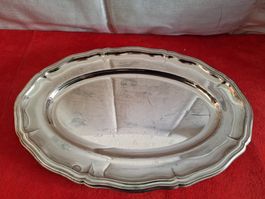 Silbertablett, Vintage Serviertablett, oval, Top Zustand!