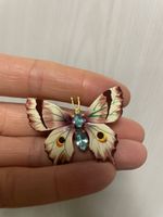 Vintage Emaille Brosche Schmetterling – 1950/60er Jahre, ver