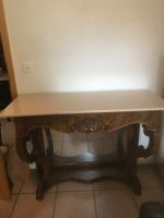Console en noyer avec marbre moderne