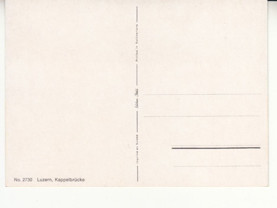 Cartoline postali: Luzern Kapellbrücke ca. 1970 – Usato da Bürglen TG venduto da StampGraf 1