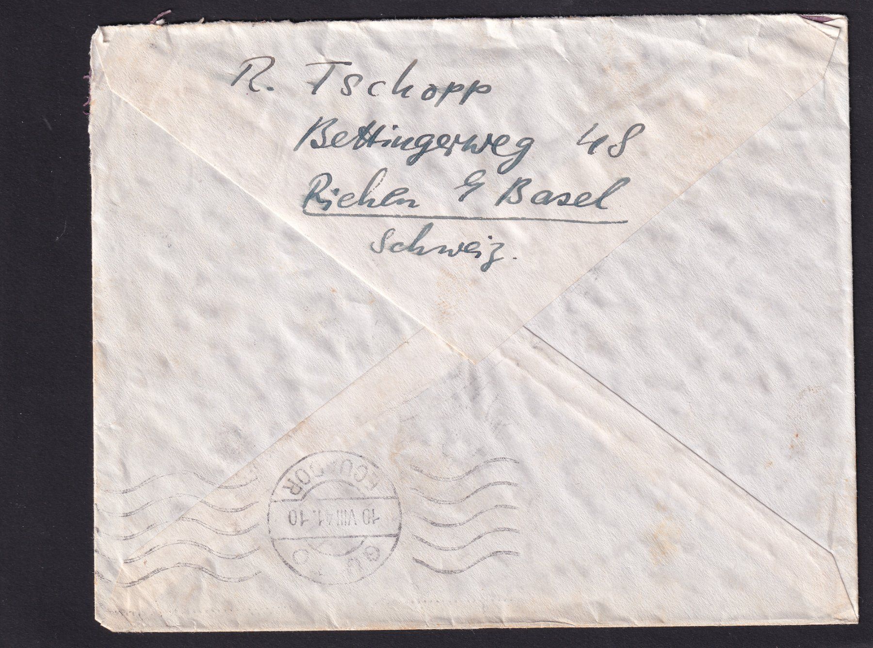 Alle Briefmarken: Luftpostbrief Basel -> Quito / Ecuador 28.7.1941 2.Weltkrieg – Gebraucht aus Teufen AR von Gruenauer 1