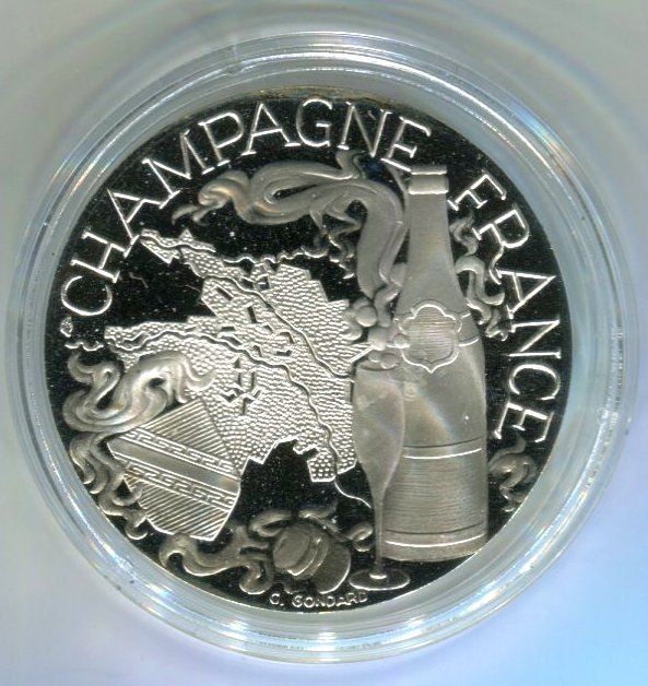 Medaglie: Silbermedaille "Champagne Pol Roger". PP. – Nuovo e nell'imballaggio originale da Basel venduto da Butsch5 1
