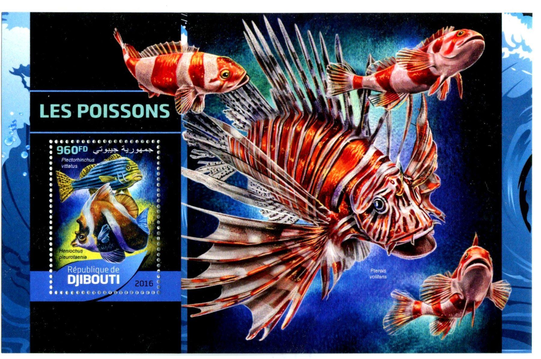 Alle Briefmarken: Block "Fische". Dschibuti. – Neu und originalverpackt aus Basel von Butsch5