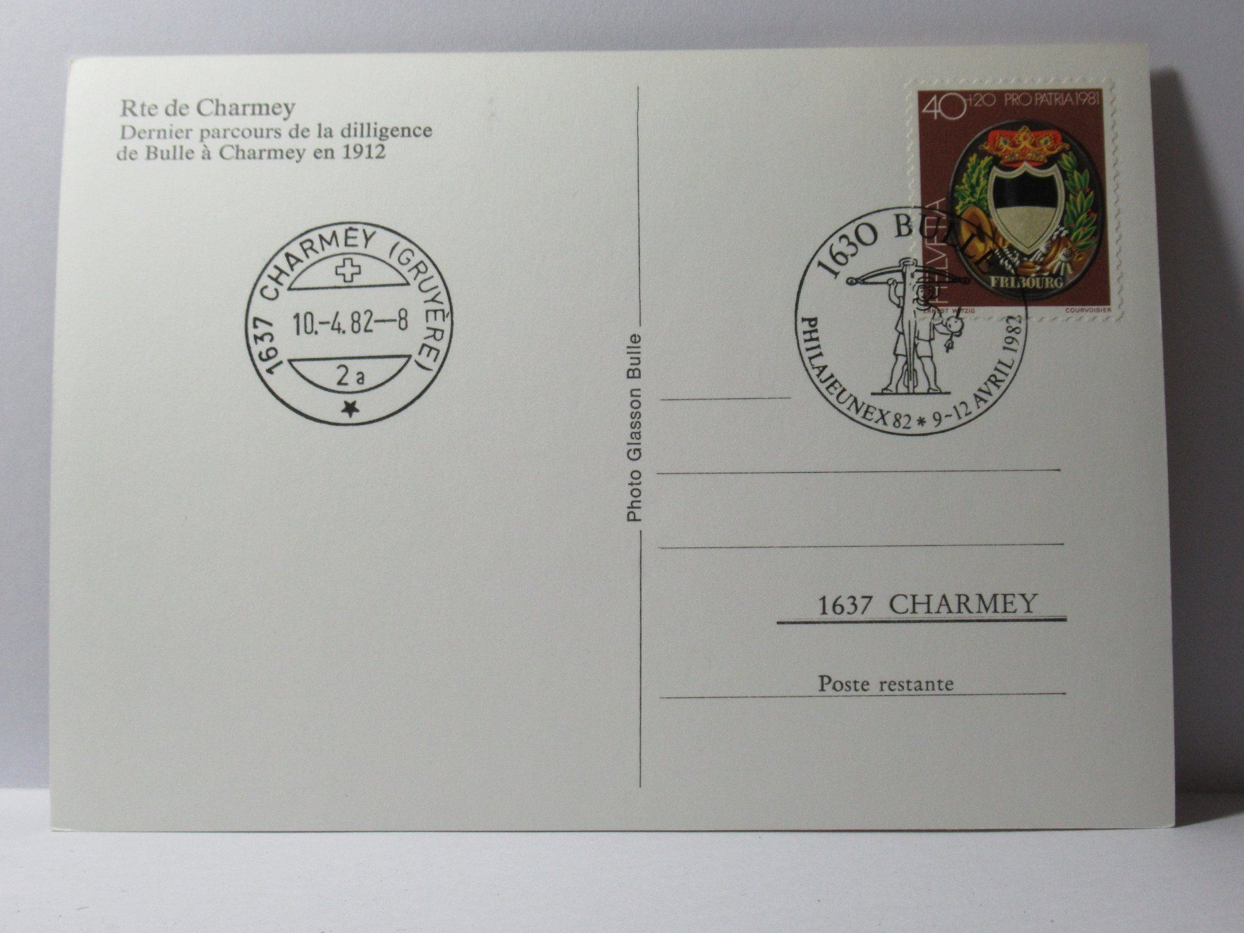 Ansichtskarten: Bildpostkarte  , Rte de Charmey , Postkutsche – Gebraucht aus Grenchen von Bluemchen1900 2