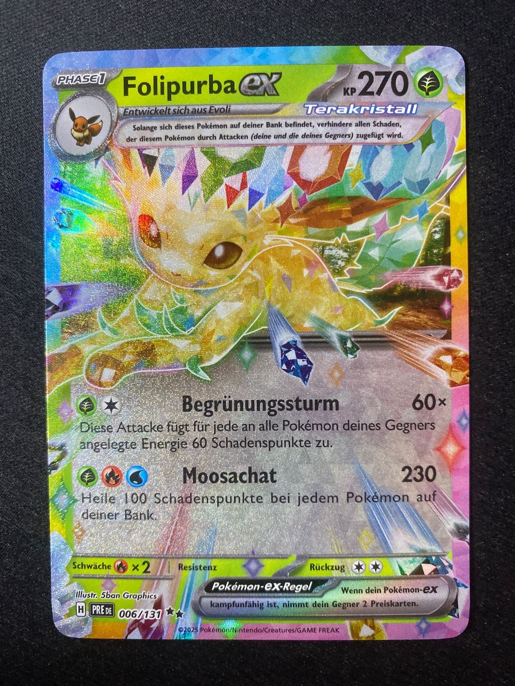 Pokémon Carte collezionabili: Folipurba ex 6 - Leafeon ex - Prismatic Evolutions - DE – Nuovo (secondo la descrizione) da Hausen AG venduto da Shrade