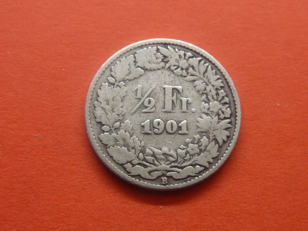 Tutti le monete: 1/2  Fr.  1901 Auflage nur 200`000 Stück. – Usato da Seon venduto da aee_7gpz