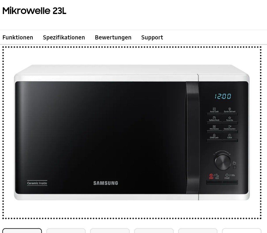 Elettrodomestici da cucina: Mikrowelle Samsung 23l – Nuovo e nell'imballaggio originale da Aesch BL venduto da sanborny