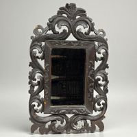 Miroir mural ancien cadre bois sculpté style baroque