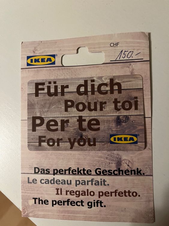 Ikea Gutscheine 150 für 135 Kaufen auf Ricardo