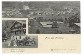 Gruss aus dem Muotathal (SZ) Gasthaus zum Hirschen - 1906