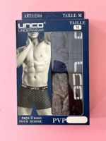 Boxer Herren, UNCO, Grösse M  (2 Stück; grau und dunkelblau)