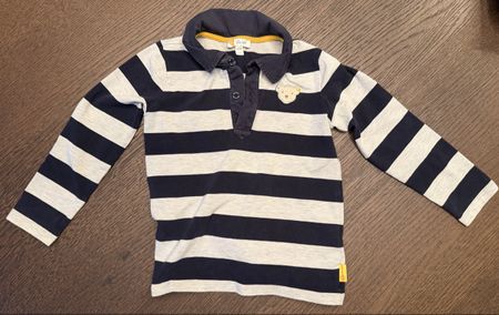 Langarmshirt Steiff gestreift blau weiss Grösse 110