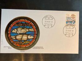 CH 1982 FDC Tierkreiszeichen Fische Ortsstempel 1961 Nax