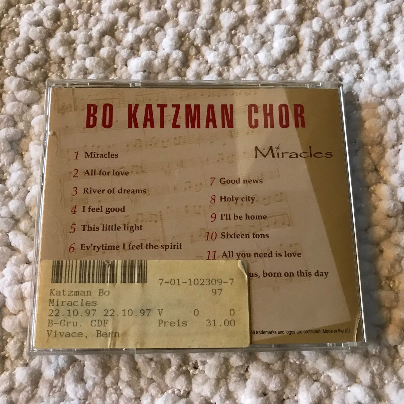 CD: Bo Katzman Chor - Miracles CD – Usato da Brunnenthal venduto da Eco07 1