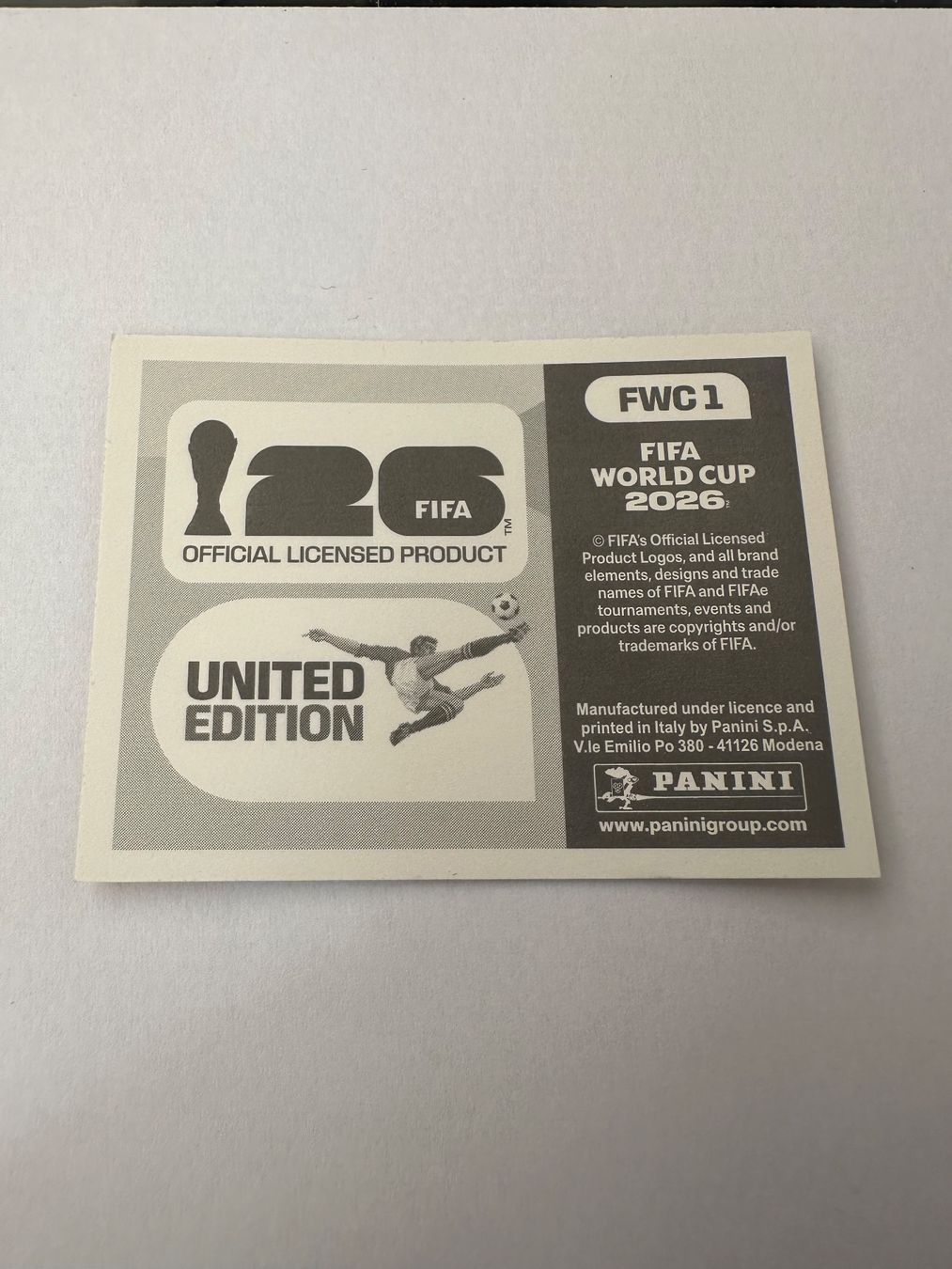Panini Carte collezionabili: PANINI FWC 1 – Usato da Payerne venduto da mike_lth 1