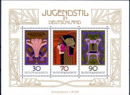DEUTSCHLAND JUGENSTIL BLOCK ** POSTFRISCH ** - JJ300
