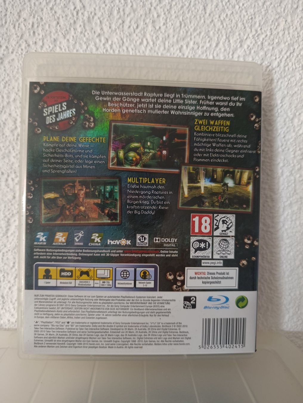Sony Spiele: BioShock 2 - PS3 – Gebraucht aus Wil SG von Donaldus 1