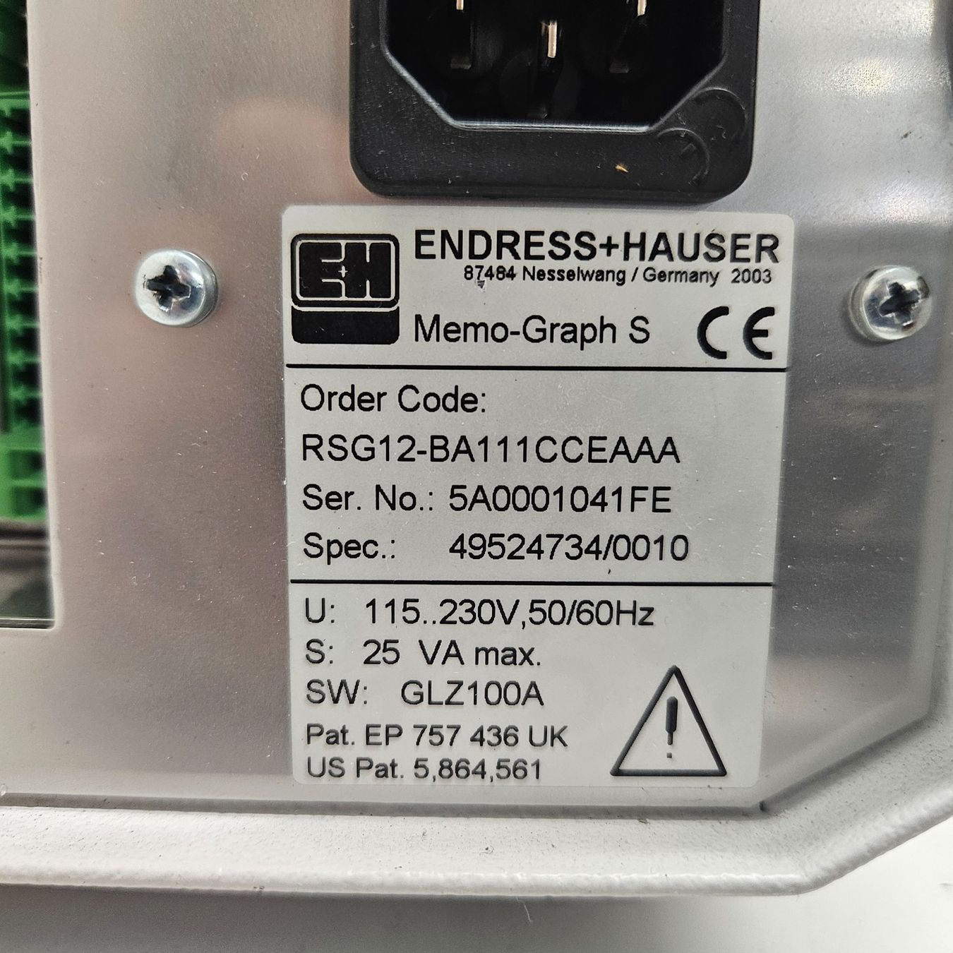 Endress+Hauser Misurare: Endress Hauser RSG12 Memo-Graph-S – Usato da Niederdorf venduto da LeptonAG_Labor 6