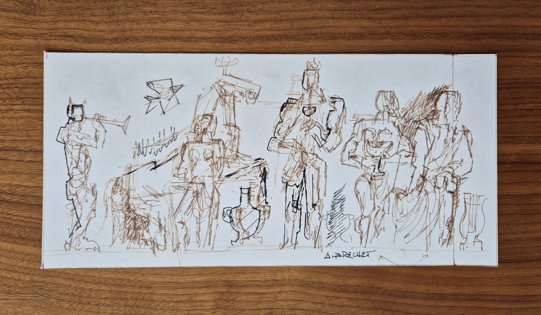 Gemälde: André Bréchet dessin esquisse signée tableau – Gebraucht aus Tramelan von La_mine_d_art 2